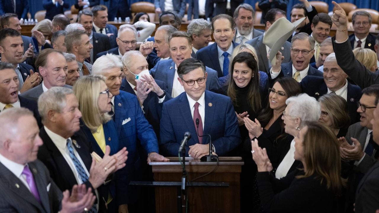 Republican Mike Johnson reelected House speaker after dramatic